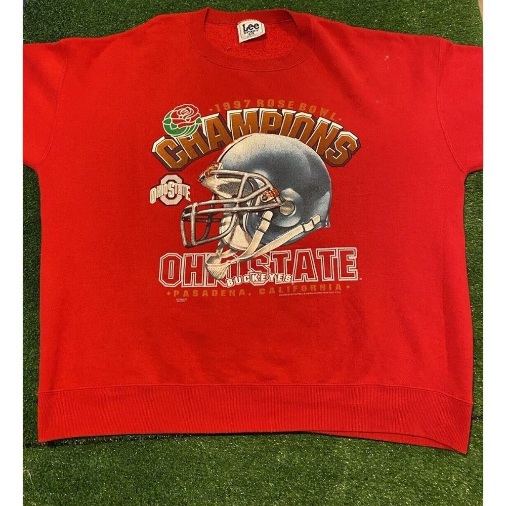 Vintage Ohio State Buckeyes sweatshirt extra large crew neck red mens 90s OSU